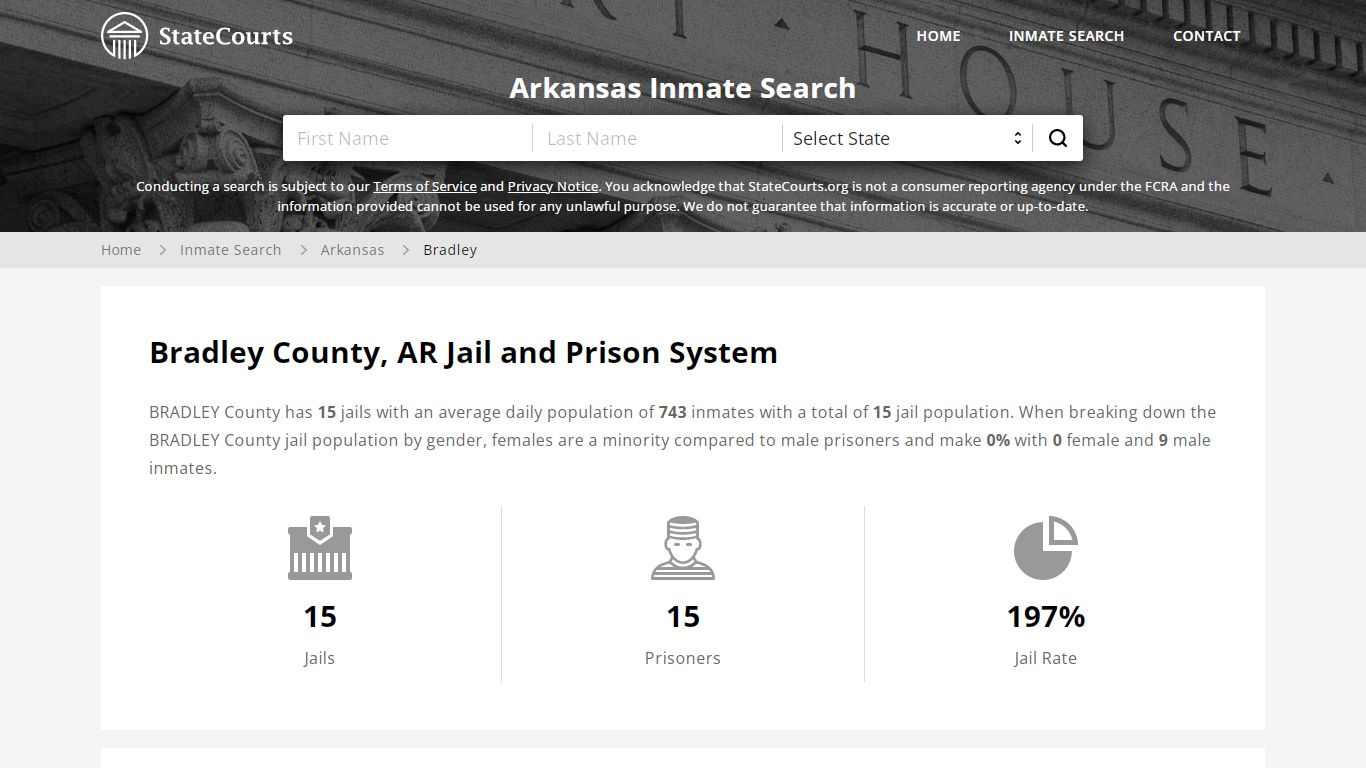 Bradley County, AR Inmate Search - StateCourts